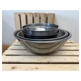 9 stainless steel food prep bowls