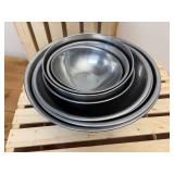 9 stainless steel food prep bowls