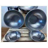 9 stainless steel food prep bowls