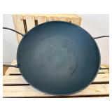 14-inch cast iron cowboy wok. heavy weight, with secure handles