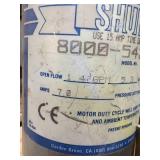 Sure-flo pump 60 psi 20 V SPM is 5.3, open flow is 1.4 GPM’s, amps 7