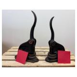 Two Antique Cast Iron Seal Presses (1) is a SD Notary and the other is The Plantation Company in Sisseton SD