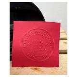 Two Antique Cast Iron Seal Presses (1) is a SD Notary and the other is The Plantation Company in Sisseton SD