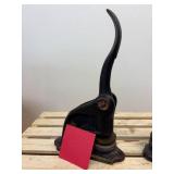 Two Antique Cast Iron Seal Presses (1) is a SD Notary and the other is The Plantation Company in Sisseton SD