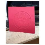 Two Antique Cast Iron Seal Presses (1) is a SD Notary and the other is The Plantation Company in Sisseton SD