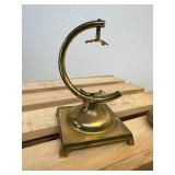 Working Hampden railroad pocket watch with engraved cabin motif