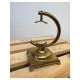 Working Hampden railroad pocket watch with engraved cabin motif