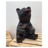 14-inch chainsaw carved Black Bear by Vernon S Pine Jr. 2006 #431
