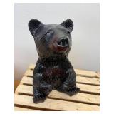 14-inch chainsaw carved Black Bear by Vernon S Pine Jr. 2006 #431