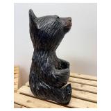 14-inch chainsaw carved Black Bear by Vernon S Pine Jr. 2006 #431