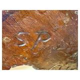 14-inch chainsaw carved Black Bear by Vernon S Pine Jr. 2006 #431