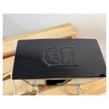 Antique handheld brass school Bell cast-iron and mailman John Deere wagon