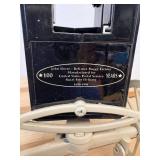 Antique handheld brass school Bell cast-iron and mailman John Deere wagon