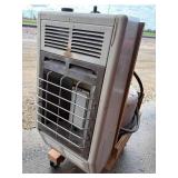 Homemade portable heating unit contains propane tank, Mr. sunny and attached furnace