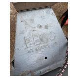 Multiple piece lot, including electric Black & Decker yard edger very heavy duty craftsman gas, powered Weedwhacker to metal collapsible sawhorses made by EBCO