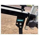 10-inch black and decker power miter saw on a Wolfcraft collapsible portable frame