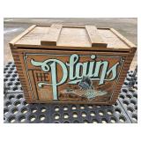 The plains ducks unlimited central flyaway, edition wood box with miscellaneous hunting cleaning pieces