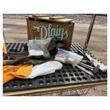 The plains ducks unlimited central flyaway, edition wood box with miscellaneous hunting cleaning pieces