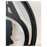 24-inch laser cut metal POW MIA wall medallion