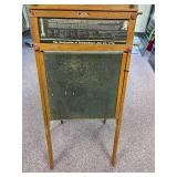 1930s litho plate educational wood easel