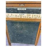 1930s litho plate educational wood easel