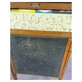 1930s litho plate educational wood easel