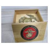 Brass USMC Emblem & Box