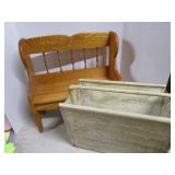 Oak Bench, Magazine Rack