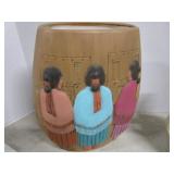 Navajo Style Vase, Signed Goose Vase