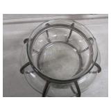 Cast Bird Vase, Basket, Bowl