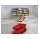 Basket, Wooden Shoes