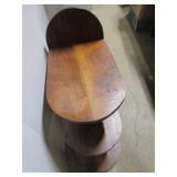 Walnut Triple Shelf End Table