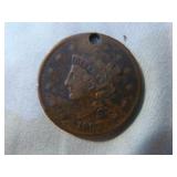 1837 Coronet Head Large One Cent Coin