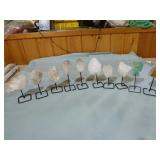 10 Quartz Crystals on Stands