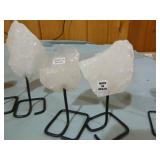 10 Quartz Crystals on Stands