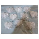 10 Selenite Hearts with Fairies
