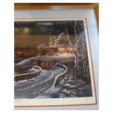 Signed Terry Redlin Frame Print "Family Traditions"
