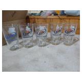 5 Miller Lite Minnesota Vikings Beer Glasses