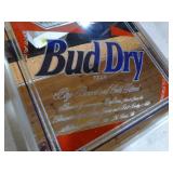 Bud Dry Mirrored Sign