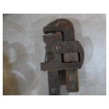 Vintage Pulley with Pipe Wrench