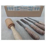 Woodworking Chisel and Mallet Set