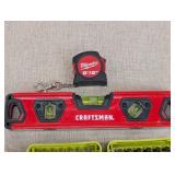 Tool Set with Drill Bits, Level, Tape Measure, and Safety Glasses