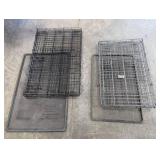 Set of Two Foldable Metal Wire Cages