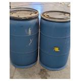 Pair of Blue Plastic Drums