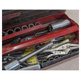 Craftsman Metal Toolbox with Mixed Hand Tools