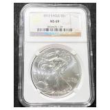 2012 AMERICAN SILVER EAGLE NGC MS69