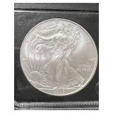 2008 AMERICAN SILVER EAGLE 1 TROY OZ .999 FINE SILVER SLABBED UNC