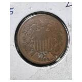 1865 US 2 CENT PIECE
