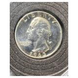 1963 US PROOF WASHINGTON QUARTER IN CASE
