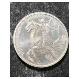 1 TROY OZ .999 FINE SILVER HORSEMEN ROUND